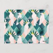 Parrot op Palm 1 Briefkaart (Achterkant)