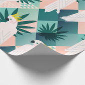 Parrot op Palm 1 Cadeaupapier (Hoek)