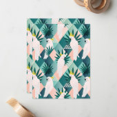 Parrot op Palm 1 Notitiekaartje (Voorkant / Achterkant in situ)