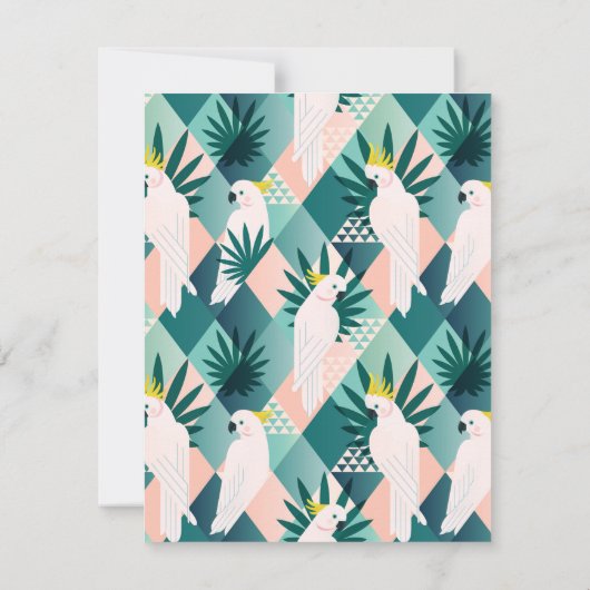 Parrot op Palm 1 Notitiekaartje (Achterkant)