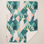 Parrot op Palm 1 Sherpa Deken (Voorkant)