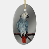 Parrot Ornament personaliseert Afrikaanse grijze O (Rechts)
