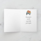 Parrot paar liefde vogel bruiloft Jubileum Kaart (Binnen)