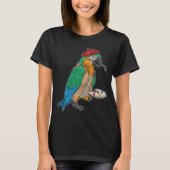 Parrot Painter Paintbrush Painting T-shirt (Voorkant)