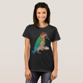 Parrot Painter Paintbrush Painting T-shirt (Voorkant volledig)