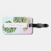 Parrot, palmbladeren, op basis van kilogram gepers bagagelabel (Achterkant horizontaal)