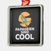Parrot Papageien Sind Cool Metalen Ornament (Links)