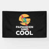 Parrot Papageien Sind Cool Spandoek (Horizontaal)