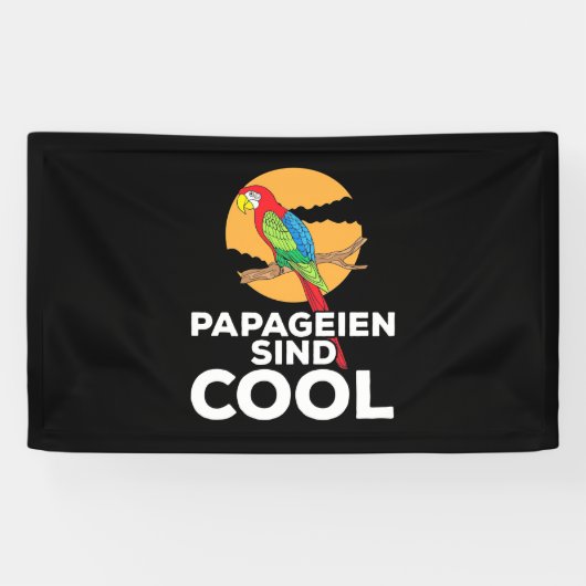 Parrot Papageien Sind Cool Spandoek (Horizontaal)