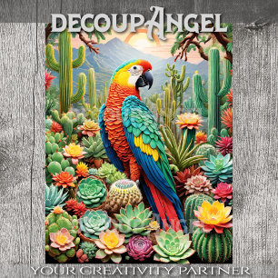 Parrot Paradise - Decoupage - Tissuepapier