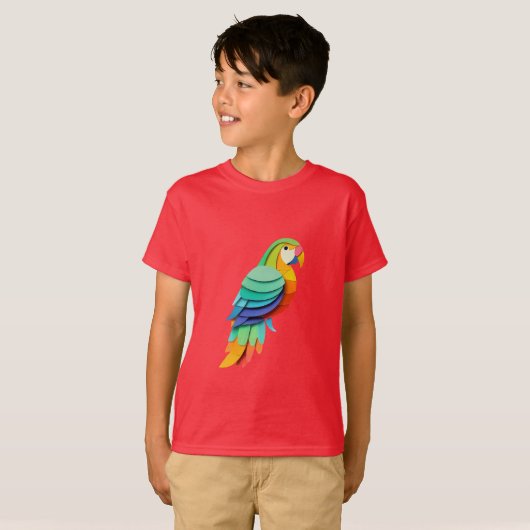 Parrot Paradise Kinderen T-Shirt (Voorkant volledig)