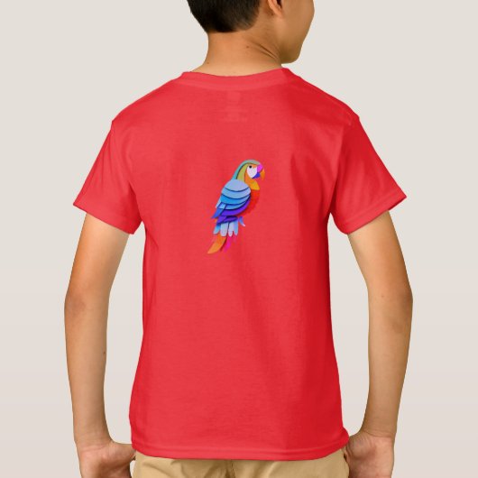 Parrot Paradise Kinderen T-Shirt (Achterkant)