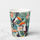 Parrot Paradise Papieren servetten Bekers (Achterkant)