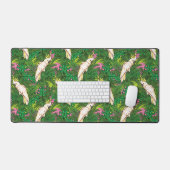 Parrot Patroon met palmbladeren Bureaumat (Keyboard & Muis)