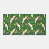 Parrot Patroon met palmbladeren Bureaumat (Voorkant)