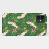 Parrot Patroon met palmbladeren Case-Mate iPhone Case (Achterkant (horizontaal))