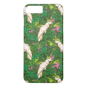 Parrot Patroon met palmbladeren iPhone 8/7 Plus Hoesje