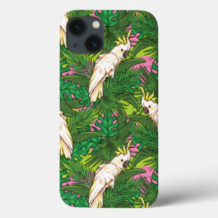 Parrot Patroon met palmbladeren Case-Mate iPhone Case