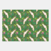 Parrot Patroon met palmbladeren Inpakpapier Vel (Voorkant 3)