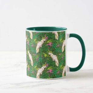 Parrot Patroon met palmbladeren Mok