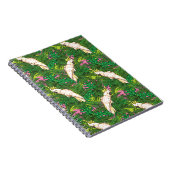 Parrot Patroon met palmbladeren Notitieboek (Rechterzijde)