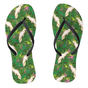 Parrot Patroon met palmbladeren Teenslippers