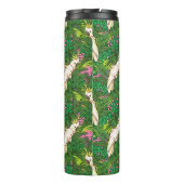 Parrot Patroon met palmbladeren Thermosbeker (Achterkant)