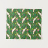 Parrot Patroon met palmbladeren Wandkleed (Voorkant (horizontaal))