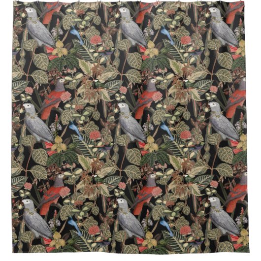 Parrot Pattern Douchegordijn (Voorkant)