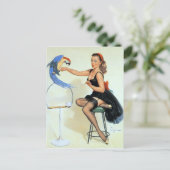 Parrot Pin Up Briefkaart (Staand voorkant)