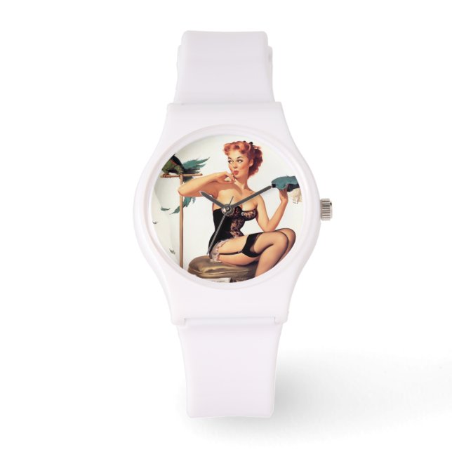 Parrot Pin Up Horloge (Voorkant)