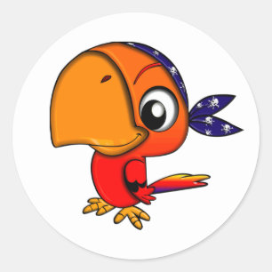 Parrot Pirate Stickers