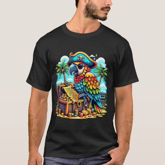 Parrot Pirate T-shirt (Voorkant)