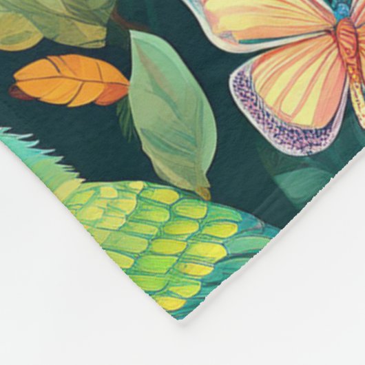 Parrot Playground: een levendige dans van tropisch Fleece Deken (Hoek)