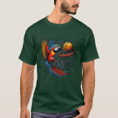Parrot Playing Basketball Hobby Sports Birds funny T-shirt (Voorkant)