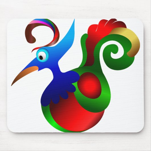 Parrot Plumes Ave Avian Bird Decorative Feather Muismat (Voorkant)