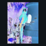 Parrot Pop Art Poster<br><div class="desc">blauw kunstpapegaaiontwerp voor pop</div>