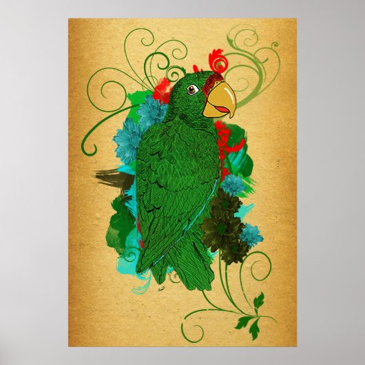 Parrot Print/Cotorra Poster (Voorkant)