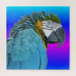 Parrot Puzzle: Blue Yellow Macaw Legpuzzel