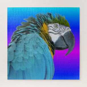 Parrot Puzzle: Blue Yellow Macaw Legpuzzel