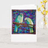 Parrot Quilt Kaart (Gele Bloem)