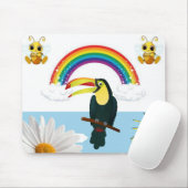 Parrot Rainbow Sun Floral Muismat! Muismat (Met muis)