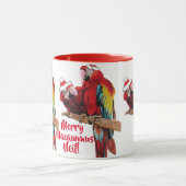 Parrot Red Birds Merry Kerstmis Macaw Red Mok (Midden)