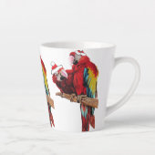 Parrot Red Merry kerstmis Macaw Latte Mok (Rechts)