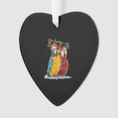 Parrot Reindeer Xmas Light-kerstsieraden Ornament (voorkant)