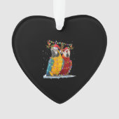 Parrot Reindeer Xmas Light-kerstsieraden Ornament (voorkant)