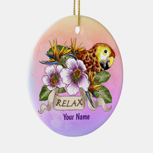 Parrot Relax Keramisch Ornament (Rechts)