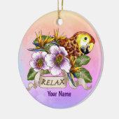 Parrot Relax Keramisch Ornament (Links)