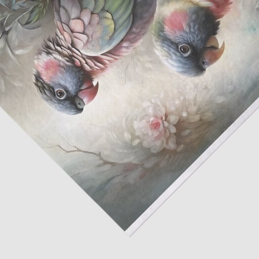 Parrot Reverie Decoupage Tissuepapier (Detail)