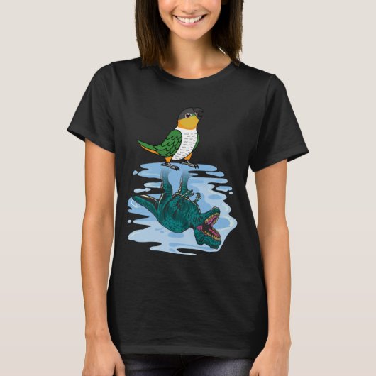 Parrot & Rex Reflection I Black, met Caique T-shirt (Voorkant)